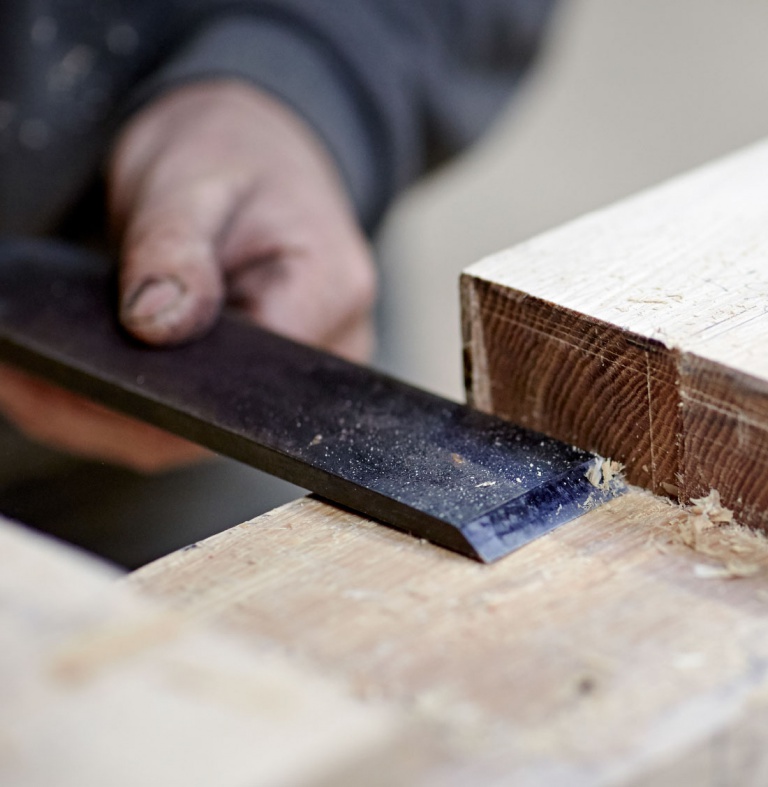 Craftsman's hands close up