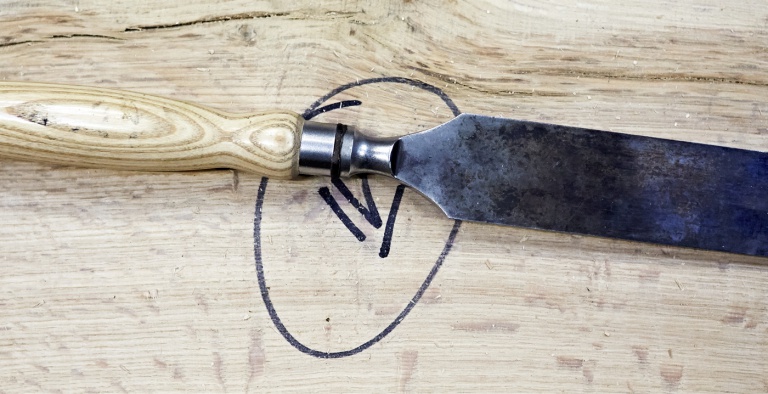 Close up of woodworking tool