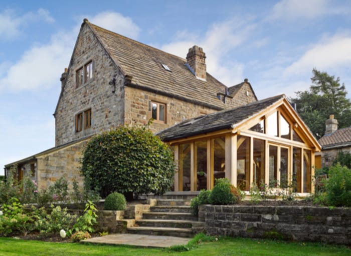 Exterior view of oak extension